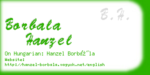 borbala hanzel business card